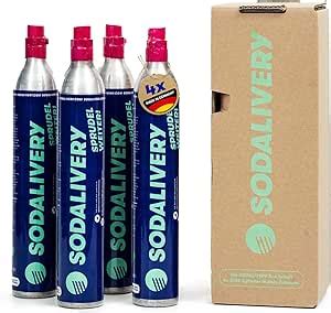 sodalivery|Pack of 4 SODALIVERY CO2 Cylinders 425 g/60 L